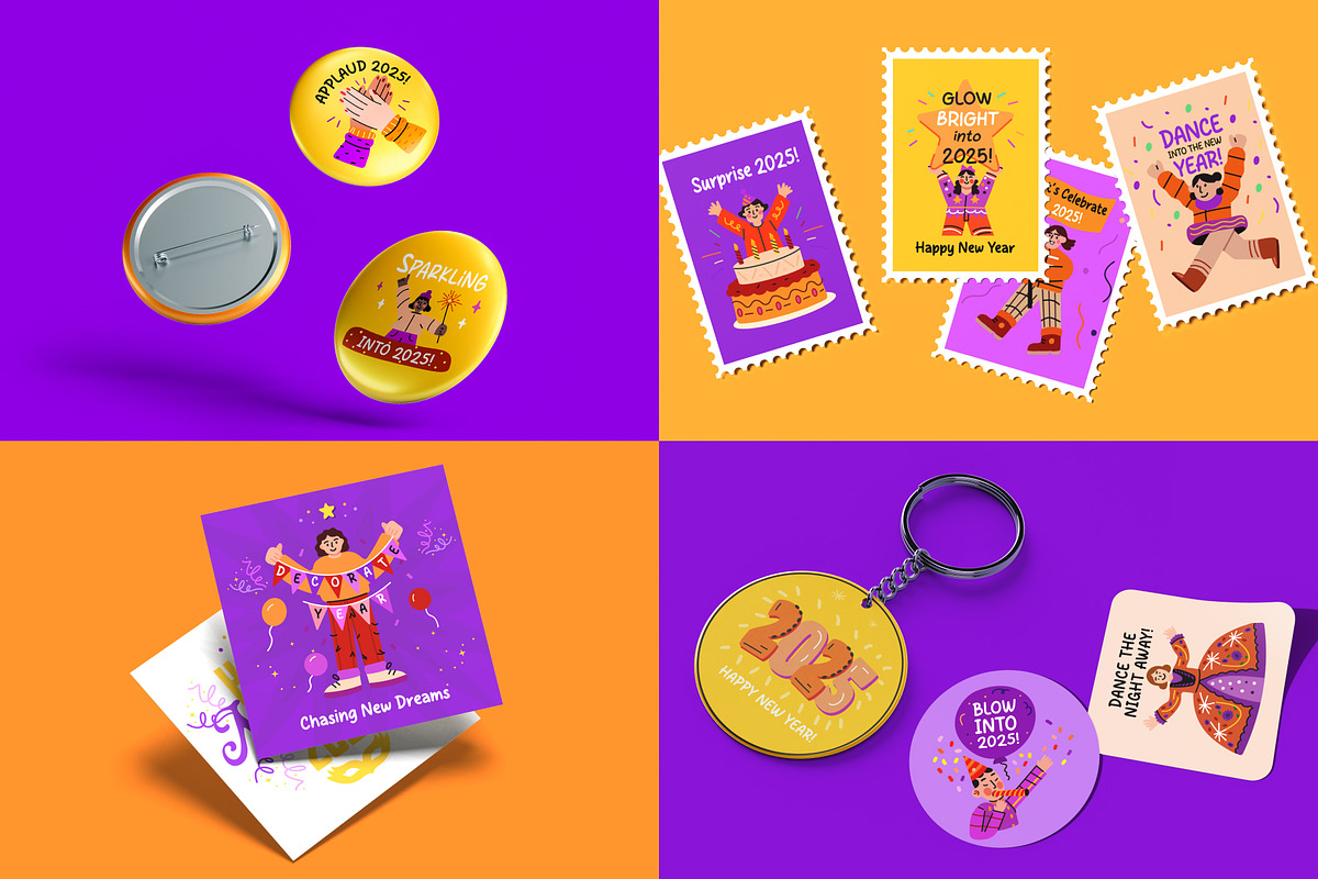 New Year Stickers Collection, an Emoji Icon by Creative Stall (Photo 3 of 9)