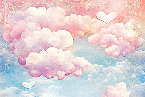 Pastel Sky & Clouds Greeting Card