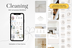 300 Cleaning Social Media BUNDLE