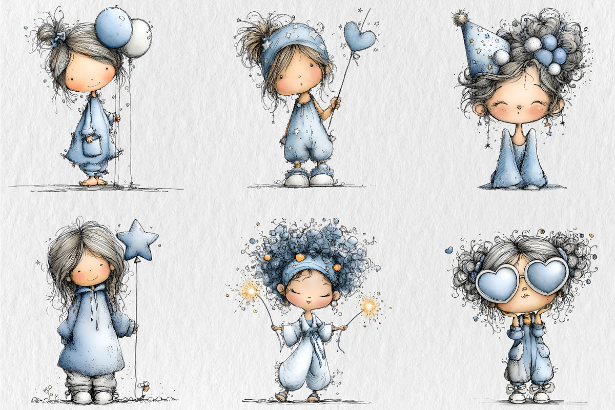 Happy New Year Girl Clipart, an Illustration by Rose Art (Photo 3 of 7)