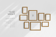 Gallery Wall Mockup | 8 Frames, a Household Mockup by DESIGN BY nube (Thumbnail 1 of 12)