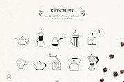 Kitchen line drawing for bakery logo, a Food Illustration by Summer Nightingale Art (Thumbnail 5 of 9)