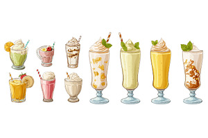 Cocktail set. Fruit chocolate, a Food Illustration by Stock-Smart-Start