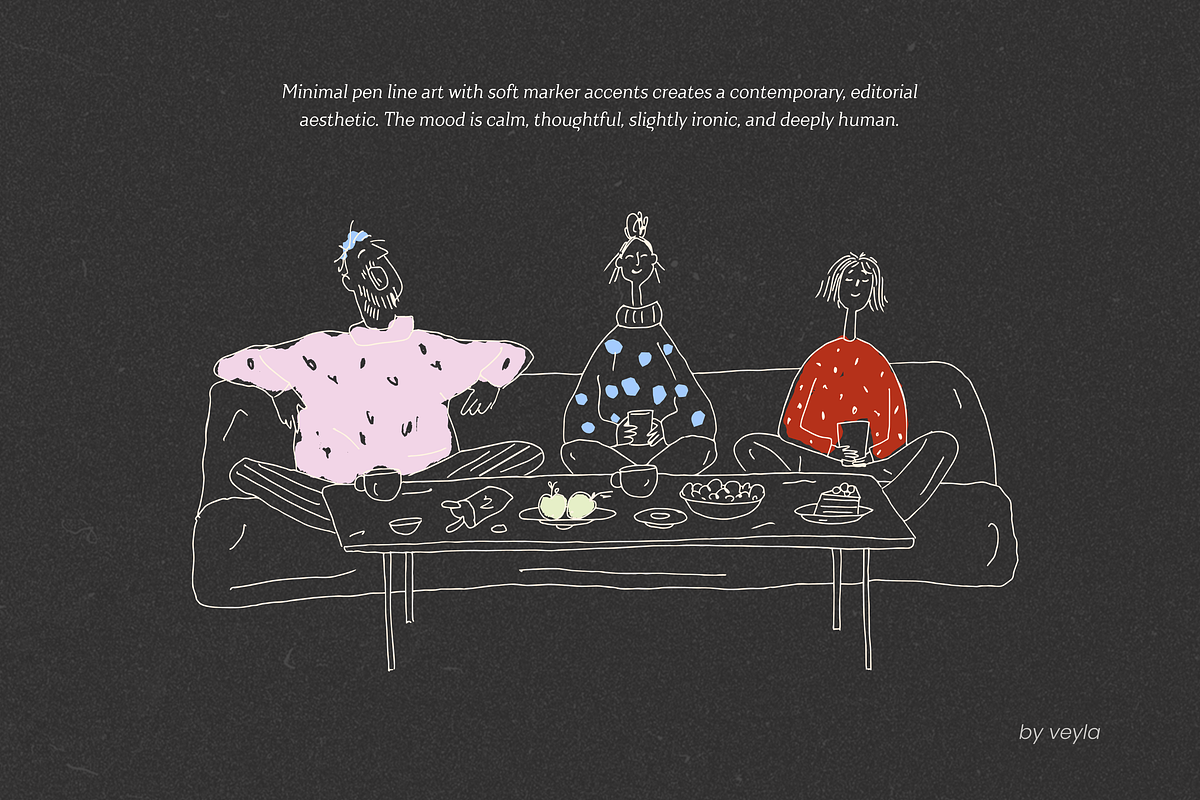 Ordinary People: Pen Drawn Art, a Person Illustration by Veyla (Photo 7 of 12)
