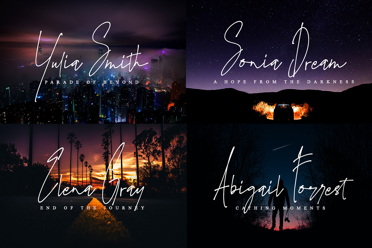 James Black Elegant Signature Font preview 2