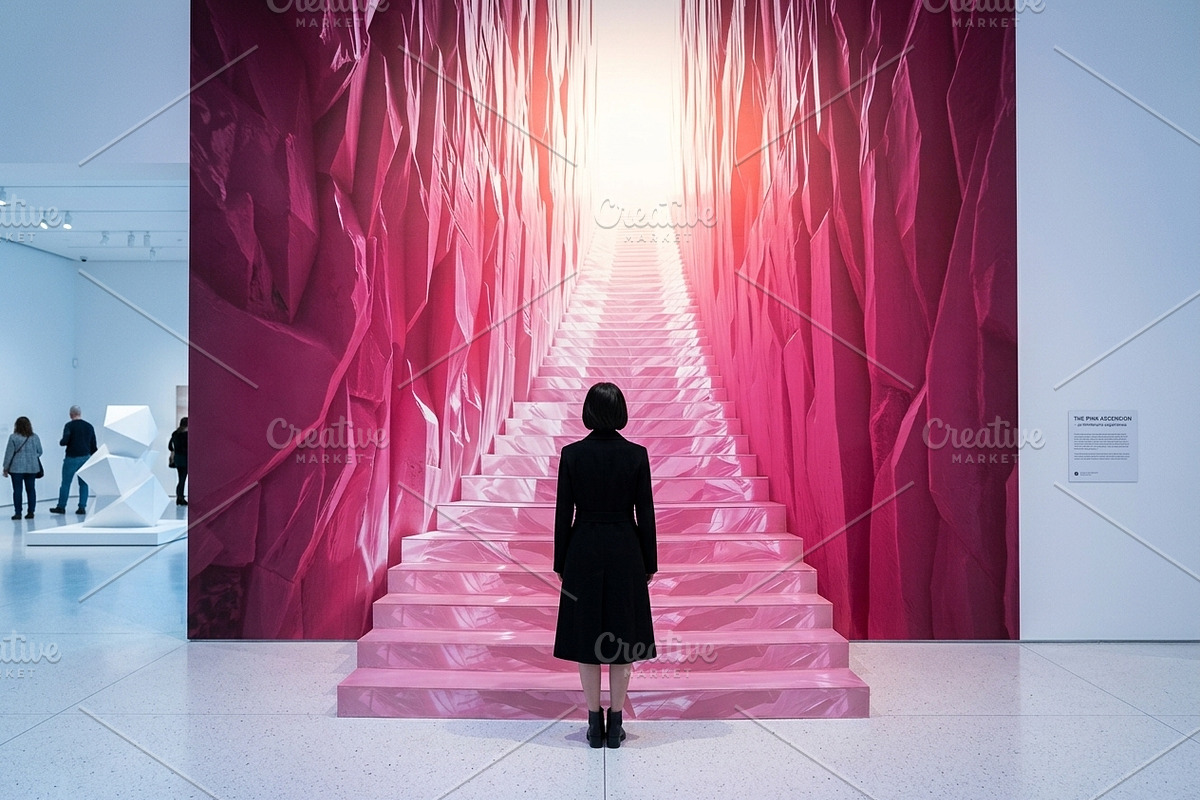 Pink Crystal Cave Staircase Backdrop, a Background Graphic by Aura Canyon HQ (Photo 4 of 7)