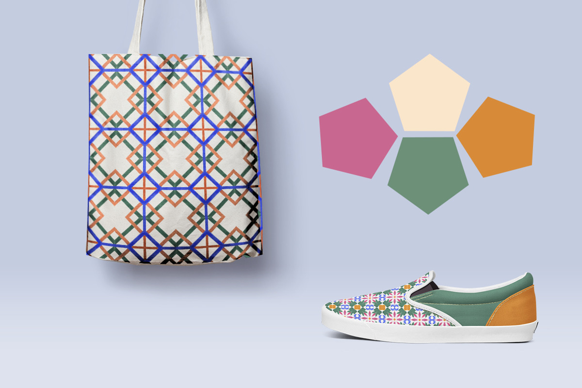 Mauritanian Ornaments Hand Painted, a Pattern Graphic by ColorfulNest (Photo 4 of 6)