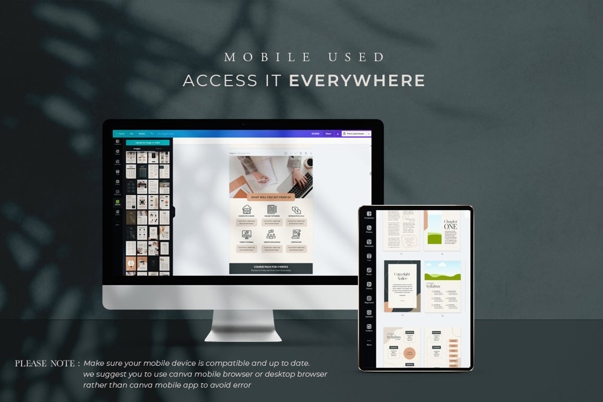 eBook for eCourse Tutor | CANVA PS, a Magazine Template by Eviory (Photo 5 of 24)