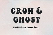 Crow and ghost - Groovy font, a Handwritten Font by Sk designs (Thumbnail 1 of 8)