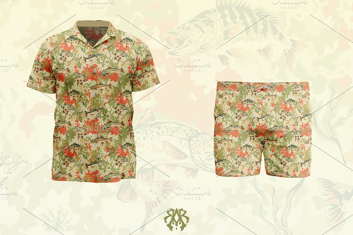 Camouflage fish and aquatic plants, an Object Illustration by Krizvector Artwork Shop (Photo 6 of 6)