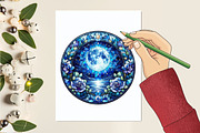 Round Moonlit Nights Stained Glass, a Graphic by designcity5 (Thumbnail 5 of 5)
