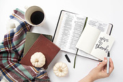 'Give Thanks' Fall Flat Lay, a Photo by Kunkel Adventures (Thumbnail 1 of 2)