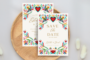 Mexican Otomi Wedding Invitation Set, a Templates & Theme by Akbaly (Thumbnail 5 of 8)