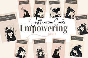 Starry Empowering Affirmation Cards, a Card Template by Kaleidokika