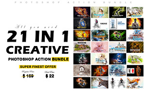 SALE! 21 In 1 Creative PS Actions