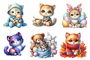 Cute Plush Toy Cat Clipart, an Illustration by CreationArt (Thumbnail 3 of 5)