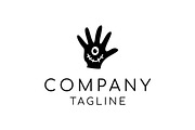 Face on palm hand logo design, an Object Graphic by nicemorning (Thumbnail 1 of 2)