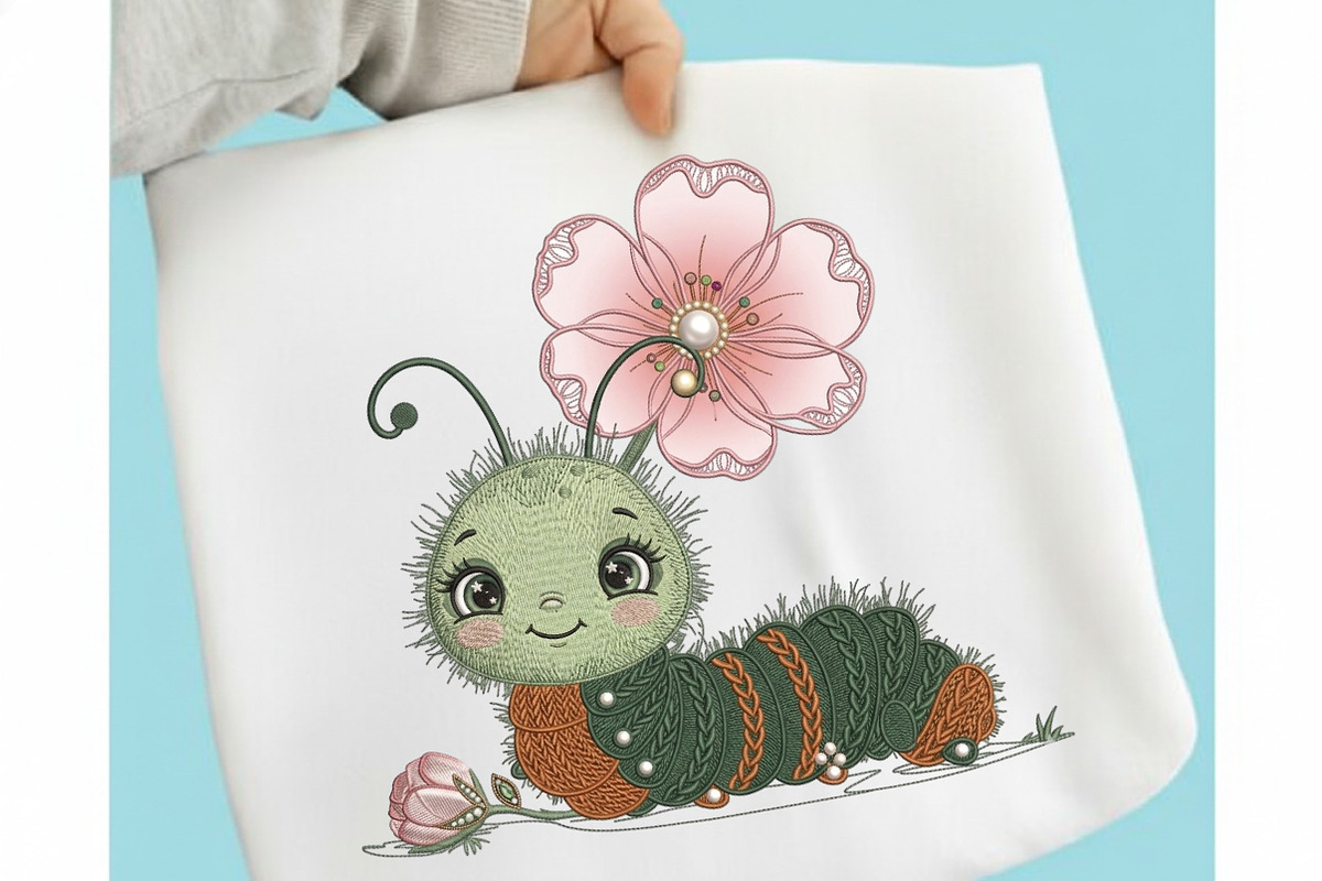 Flower Caterpillar Png Design, a Seasonal Illustration by designcity5 (Photo 1 of 4)