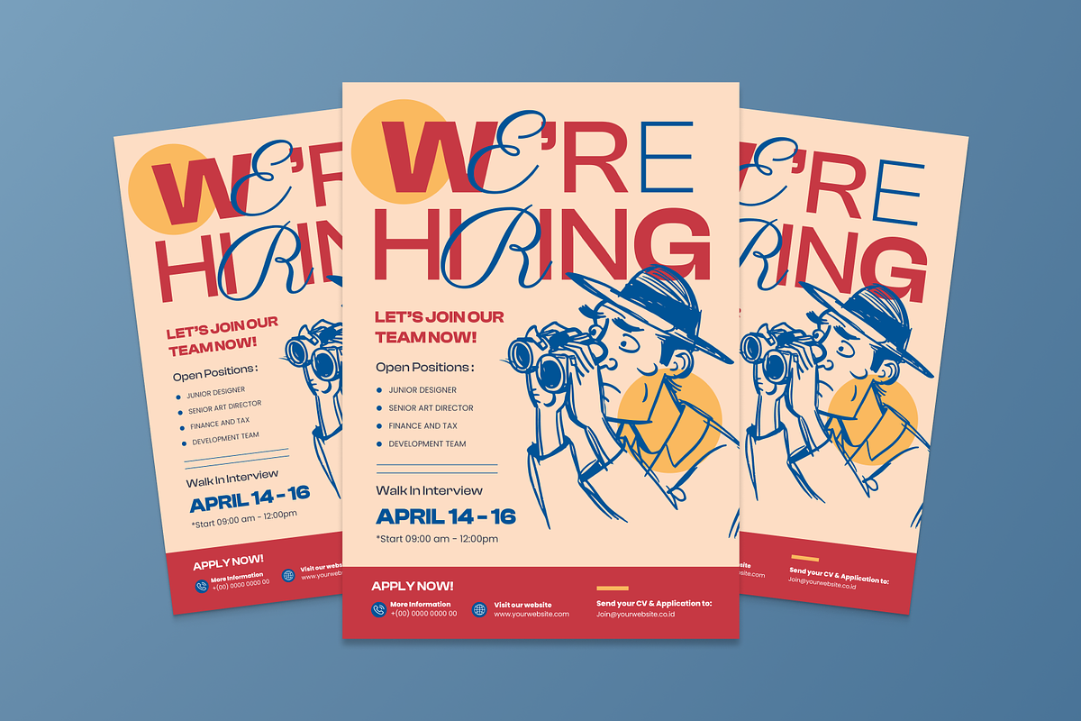 Job Hiring Flyer, a Flyer Template by MMPixelCraft (Photo 3 of 5)
