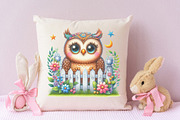 Funny Owl Peeking Clipart, an Animal Illustration by RobertsArt (Thumbnail 2 of 7)