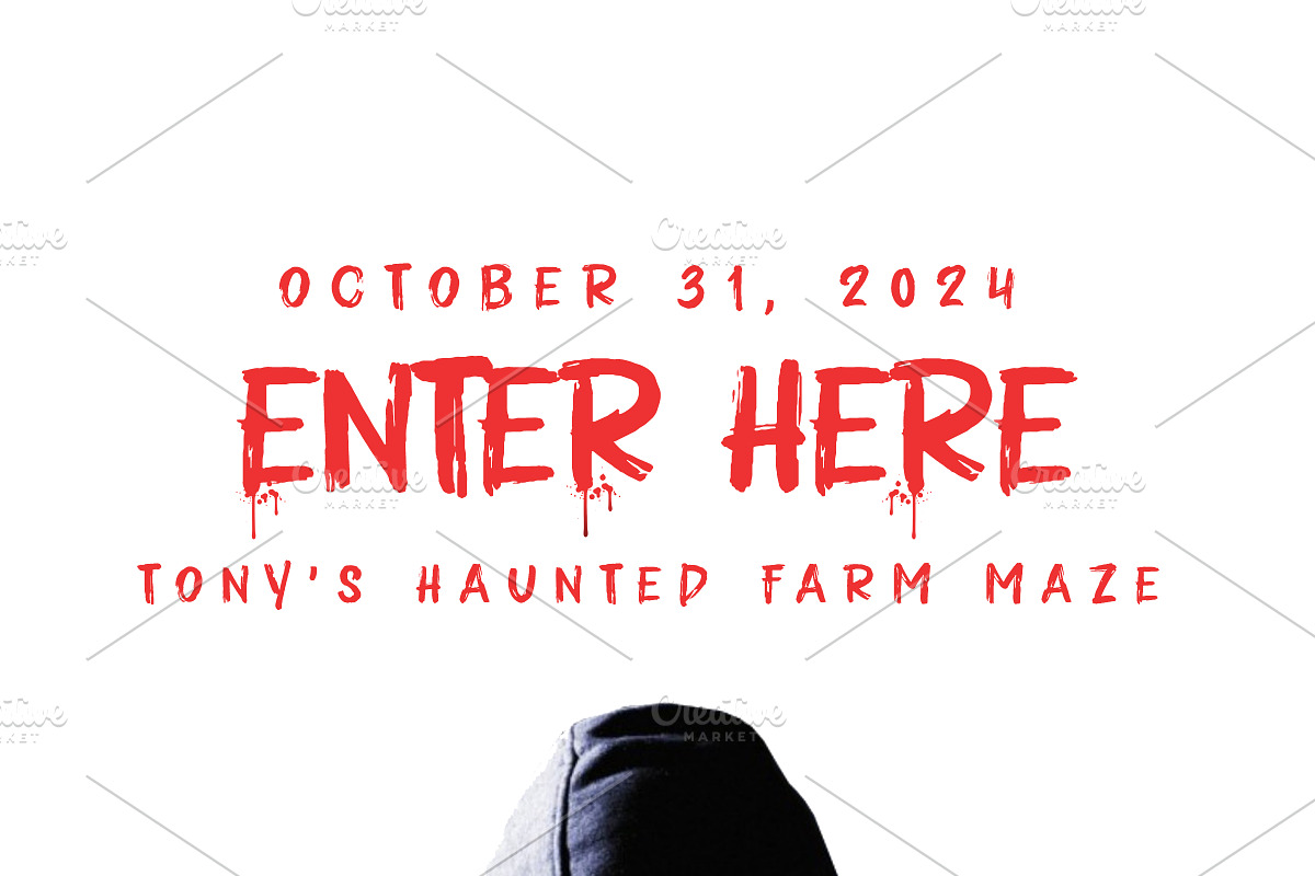 Haunted Farm Maze Flyer, a Flyer Template by Delux Designs (DE), LLC