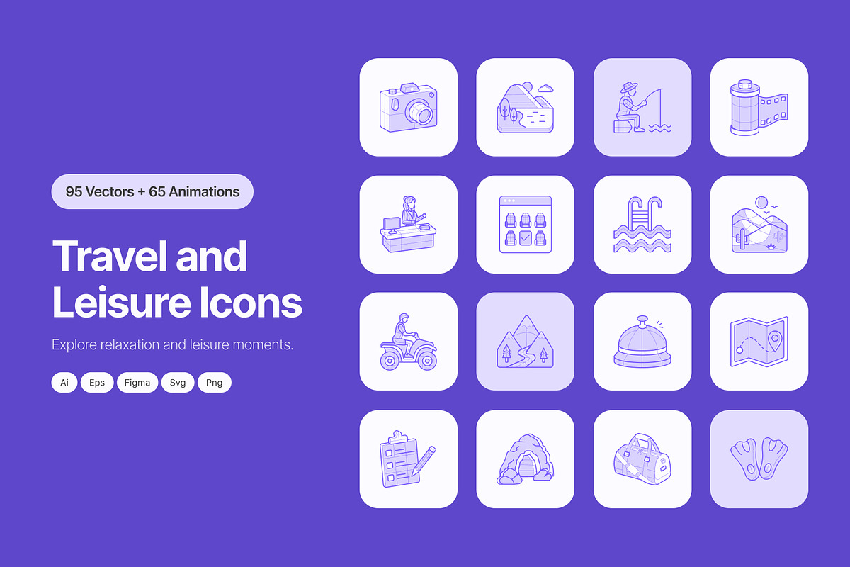 160 Travel & Leisure Icons Bundle, a Duotone Icon by Prosymbols (Photo 1 of 11)