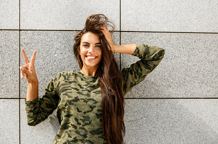Beautiful girl in smile to camera stock photo containing sensual and adult, a Beauty & Fashion Photo by Mikalai