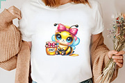 Cute Honey Bee Sublimation Clipart, an Illustration by DreamArtGraphic (Thumbnail 3 of 5)