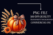 Watercolor Fall Bow Pumpkins Clipart, an Illustration by Libby Wishes (Thumbnail 3 of 7)