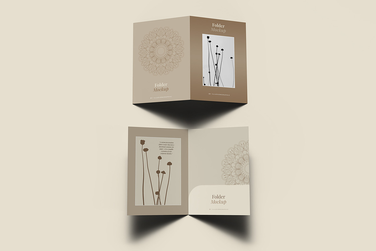 Folder Mockup - 12 Views, a Packaging Mockup by Illusiongraphic (Photo 9 of 28)