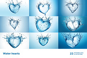 Water Hearts. 23 images, a Food Illustration by Handmadefont (Thumbnail 4 of 10)