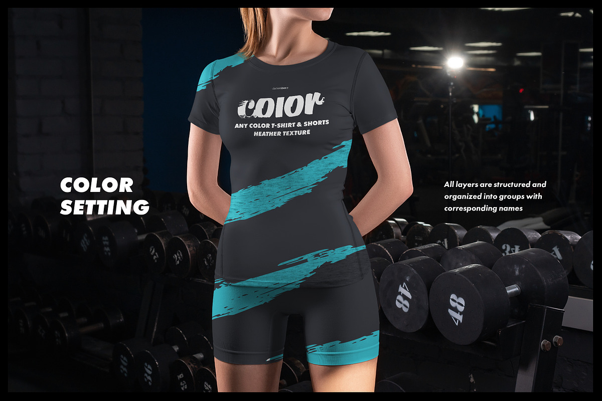 9 Sports T-Shirts and Shorts Mockups, a Shirt Mockup by Grow Design Craft Studio (Photo 2 of 9)