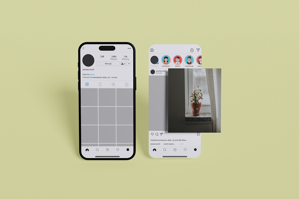 Instagram Post Mockup, an iPhone Mockup by xavier_studio (Photo 3 of 5)