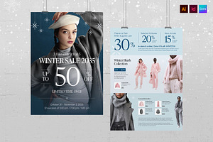 Winter Sale Poster Template, a Flyer Template by BrandPacks