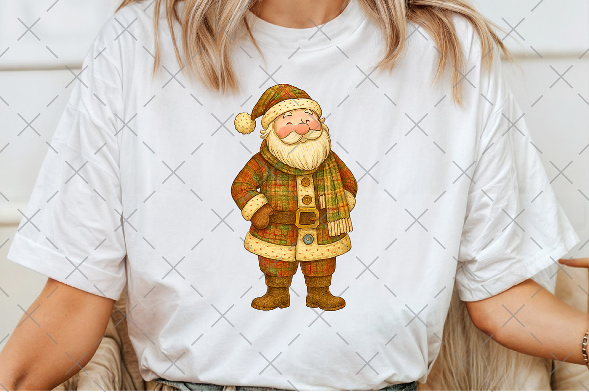 Plaid Santa Claus PNG, an Illustration by Craft Nest (Photo 5 of 6)