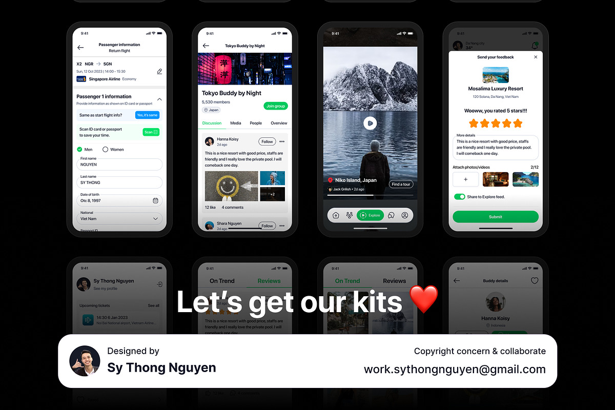 Travel Booking UI Kit App, an UI Kit Template by sythongnguyen777 (Photo 6 of 6)