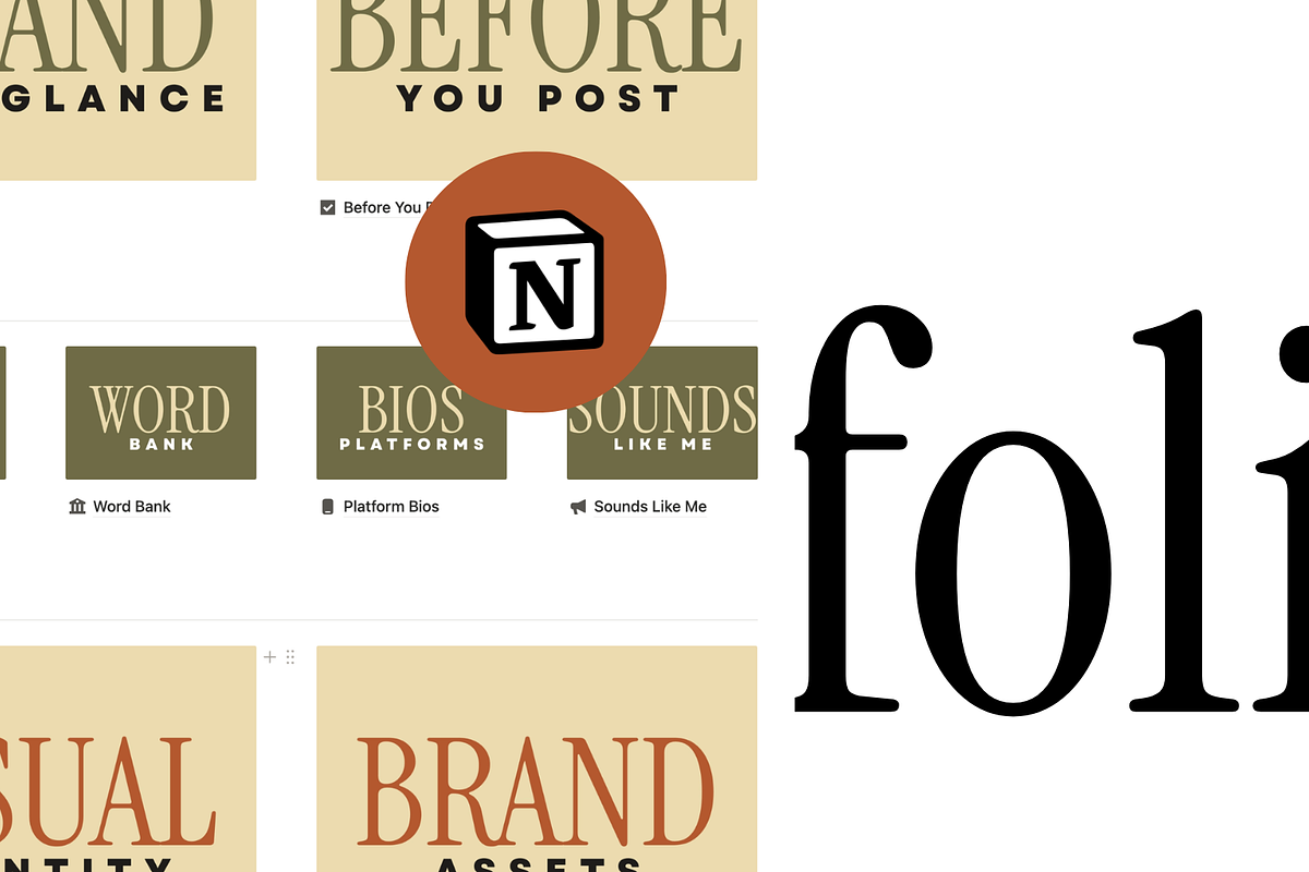 FOLIO | Brand Vault Notion Template, a Marketing Template by Small Studio (Photo 1 of 6)