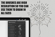 2 in 1 Tattoo Brushes for Procreate, a Brush Add-On by Nuclear Brushes (Thumbnail 6 of 9)