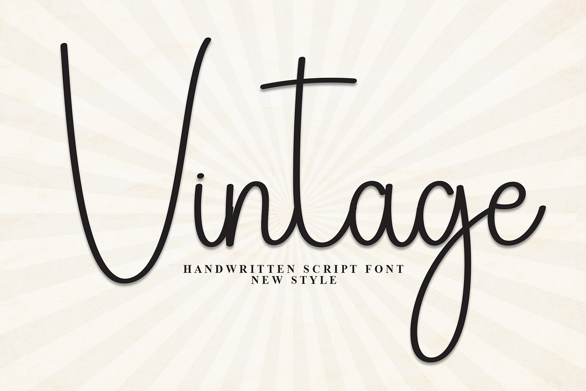 Vintage | Script Font, a Handwritten Font by Scratchones (Photo 1 of 8)