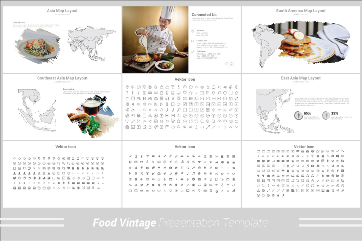Food Vintage Powerpoint Template, a Presentation Template by Presentation Official (Photo 12 of 13)
