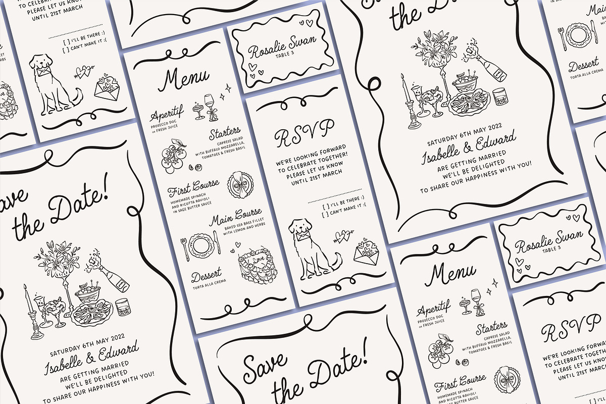 Whimsical Wedding Illustrations Set, an Object Illustration by Ola_Mazur (Photo 3 of 11)