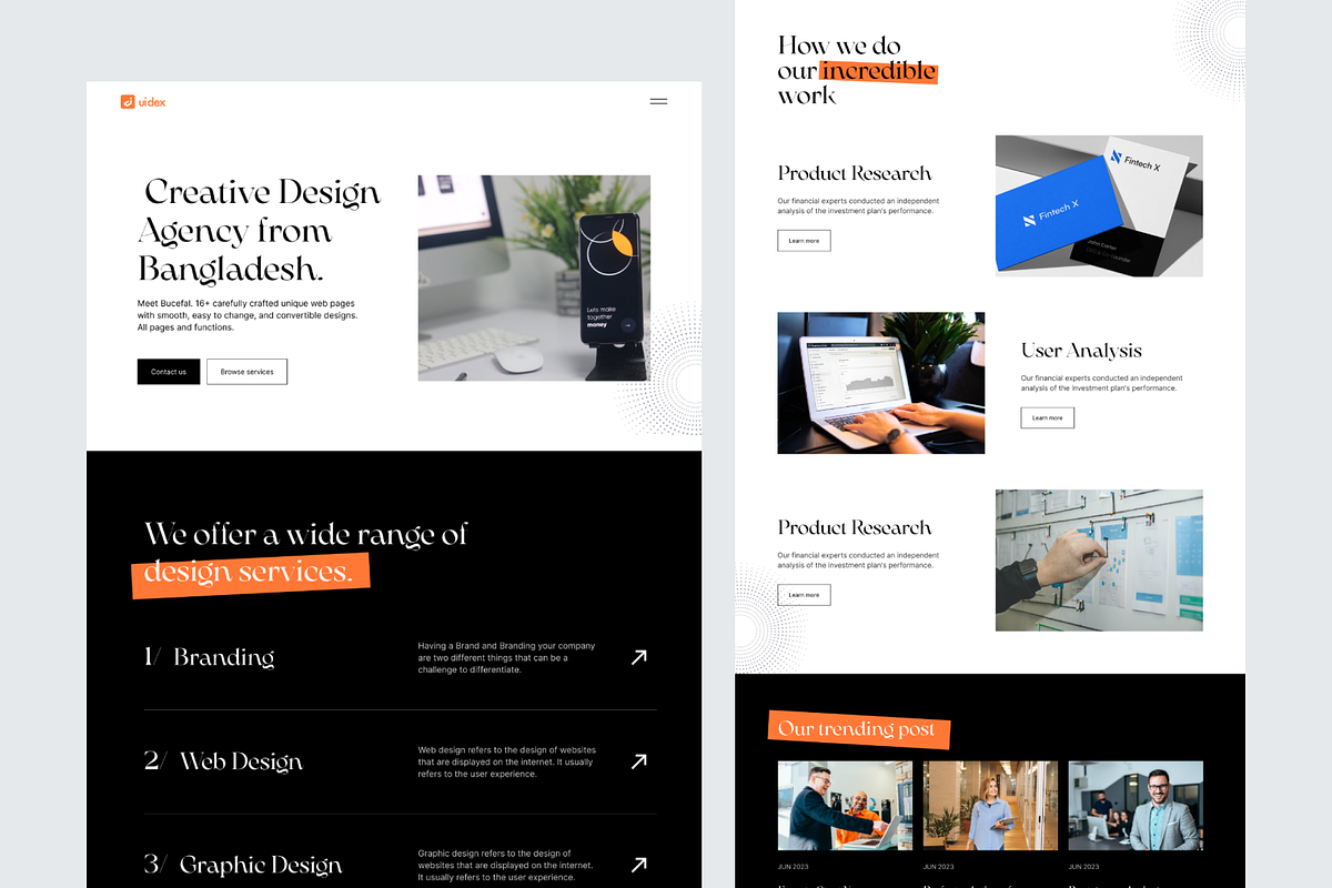 Agency Landing page Design, a Landing Page Template by UiDex (Photo 2 of 4)