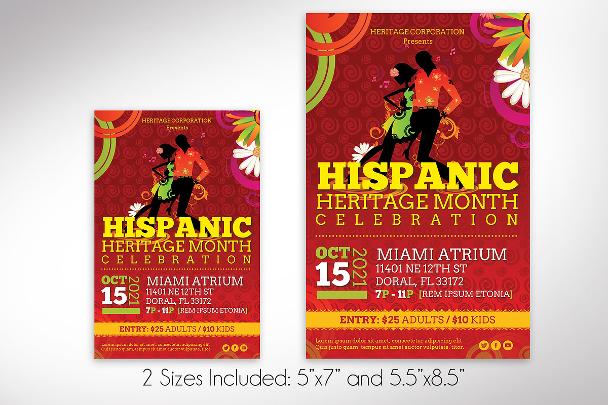 Hispanic Heritage Flyer Canva, a Flyer Template by Godserv Designs (Photo 2 of 10)