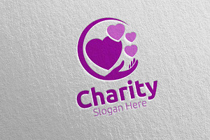 Charity Hand Love Logo Design 3