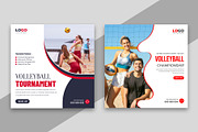 Volleyball Tournament Social Media, a Social Media Template by Designgrove (Thumbnail 1 of 3)