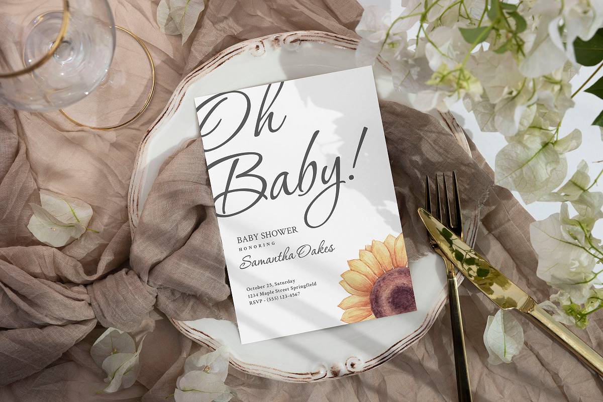 Pavo - Baby Shower Invitation, an Invitation Template by CinderHeart Designs (Photo 1 of 4)