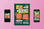 Green Neo Brutalism Job Hiring Flyer, a Flyer Template by Aiyari Graphic (Thumbnail 1 of 3)