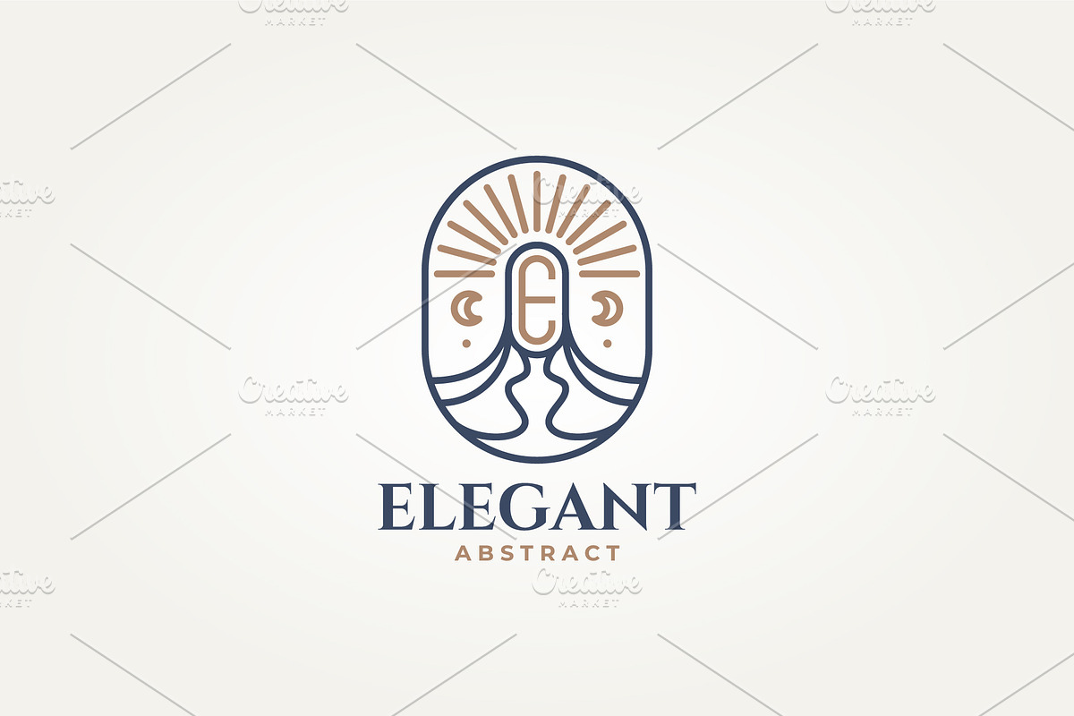 letter E with half moon icon logo, a Branding & Logo Template by Blazybone (Photo 2 of 2)