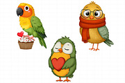 Whimsical Valentine Vogel Clipart, an Illustration by Daily.Designs (Thumbnail 5 of 8)