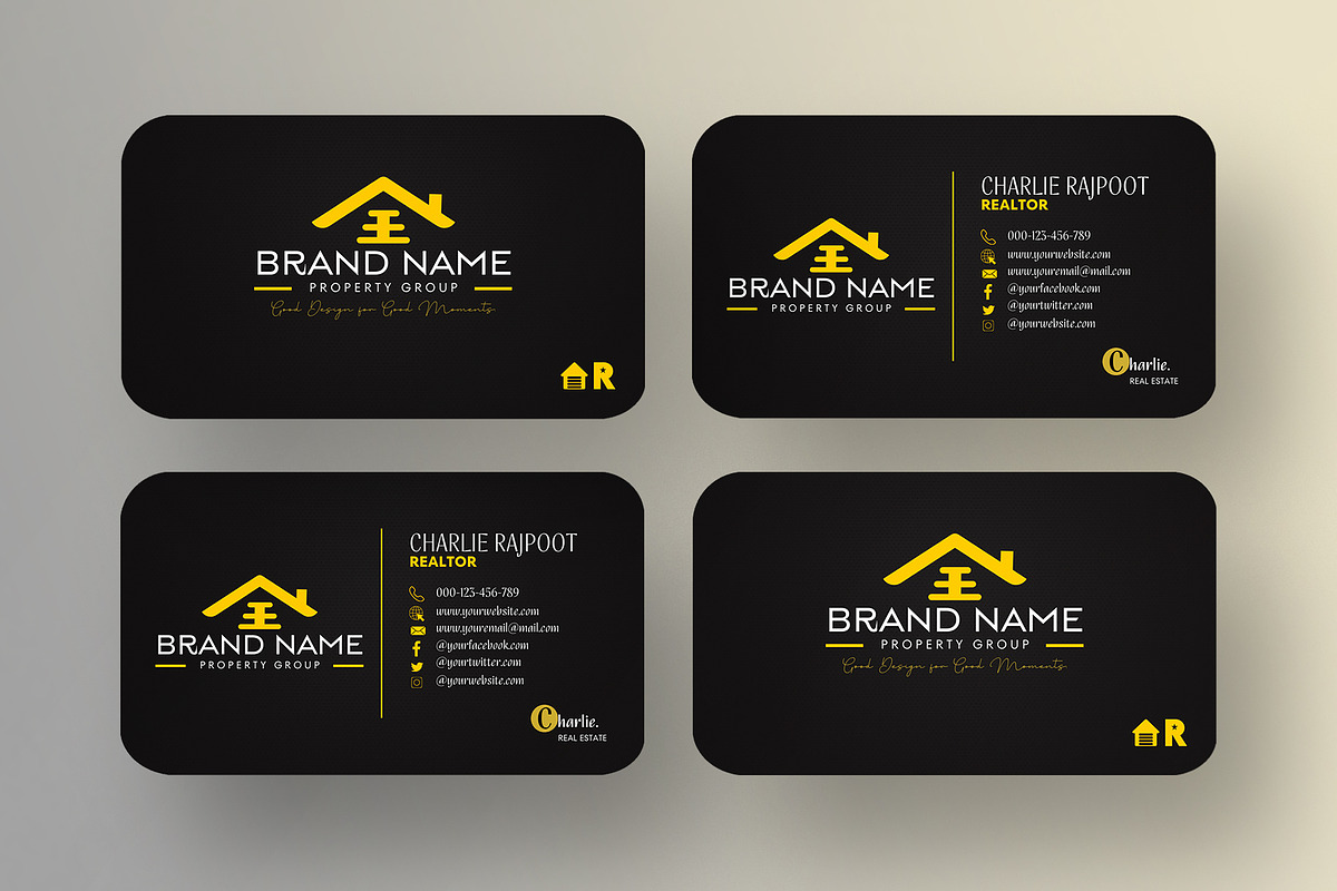 Creative Real Estate Business Card, a Business Card Template by FakhiiDesigns (Photo 2 of 4)